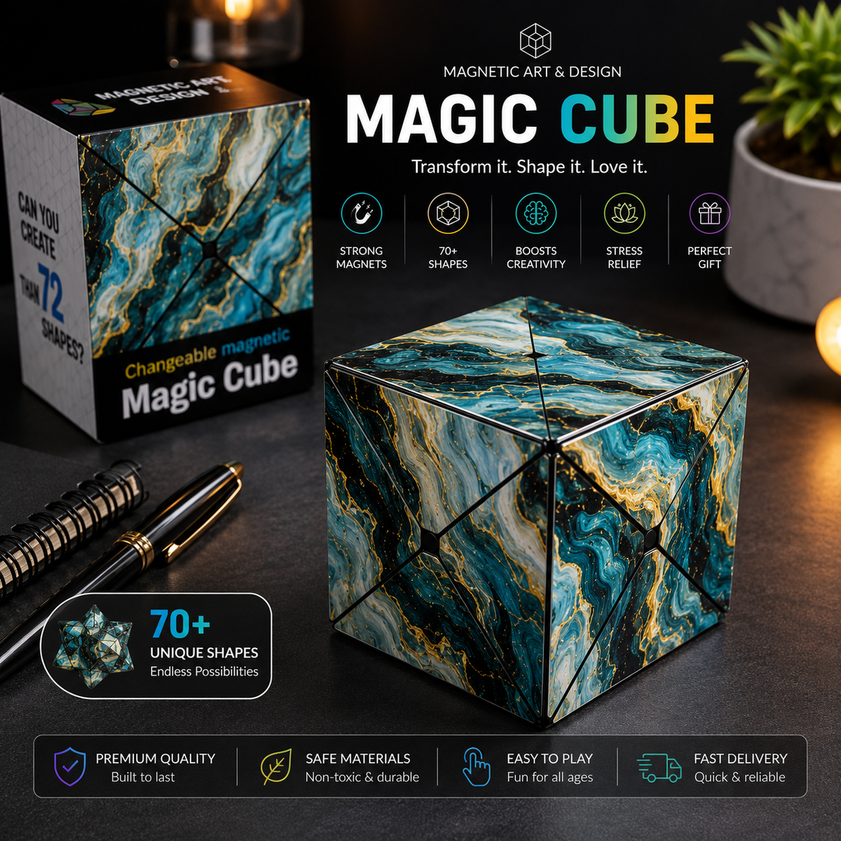 Magic Cube Shape Shifting Puzzle Box